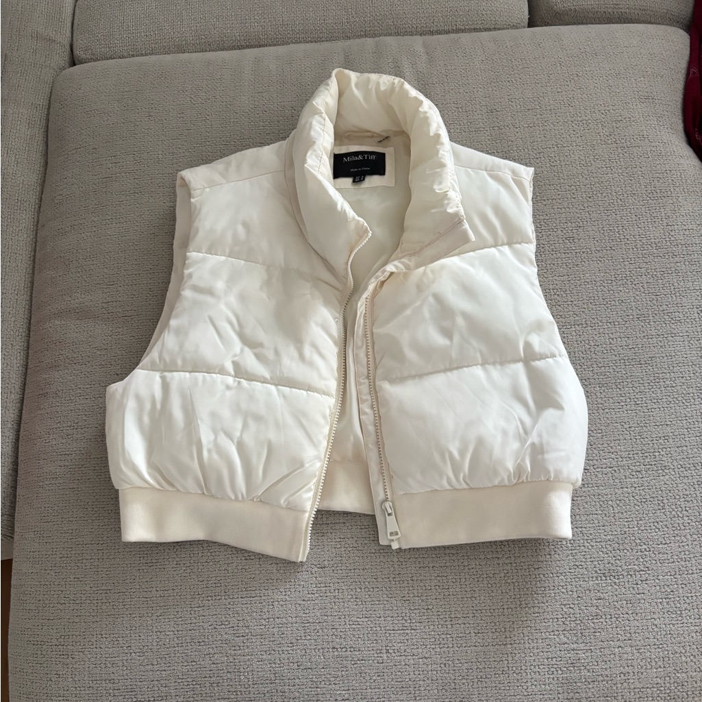 White Puffer Vest